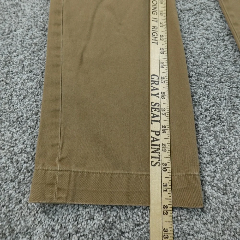 Polo Ralph Lauren Pants Mens 30X32 Brown Tan Chino Trouser Flat Front Pony Logo